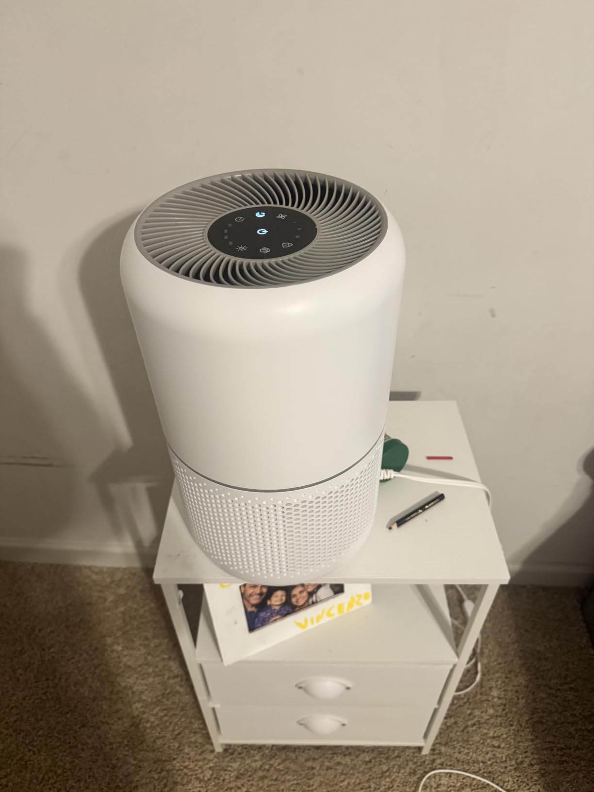LEVOIT Air Purifier for Home Allergies and Pets Hair Smokers in Bedroom, H13 True HEPA Filter, 24db Filtration System Cleaner Odor Eliminators, Remove 99.97% Dust Smoke Mold Pollen, Core 300, White customer photo 2