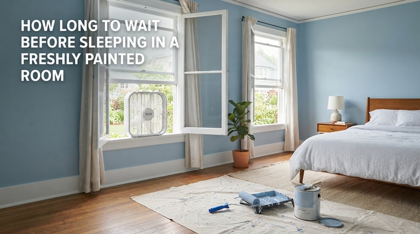 How long to wait before sleeping in a freshly painted room