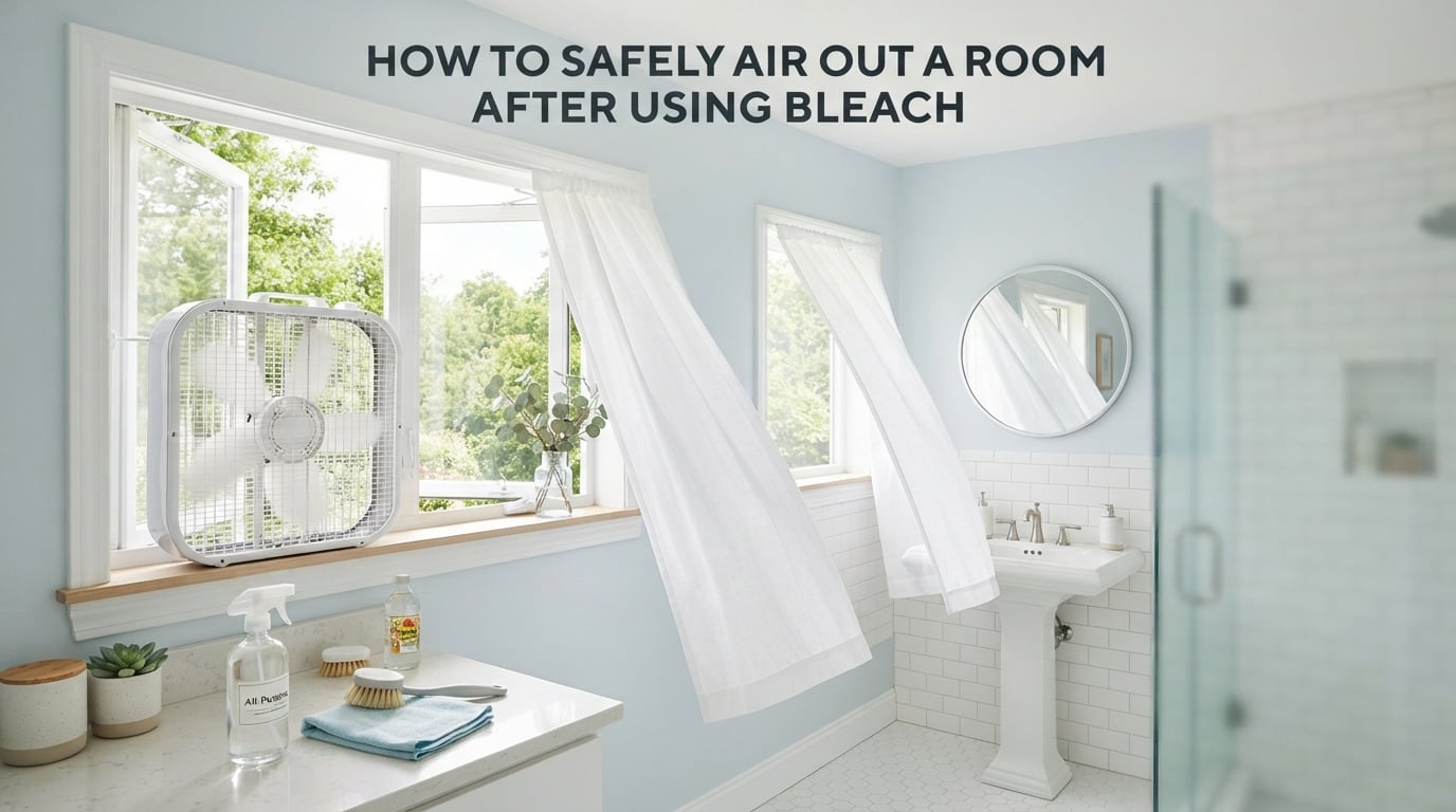 How to safely air out a room after using bleach