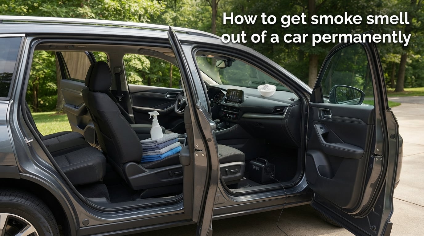 How to get smoke smell out of a car permanently