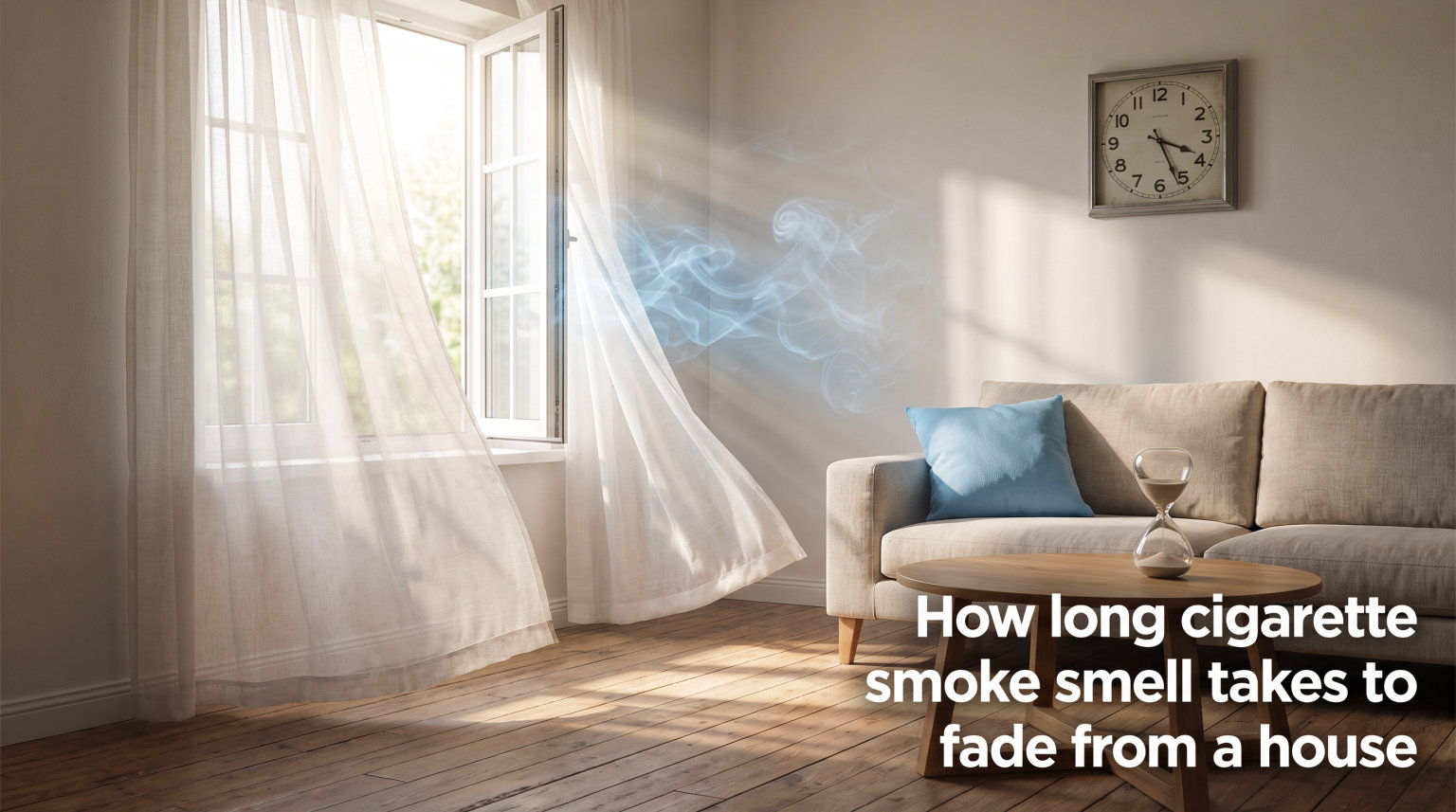 How long cigarette smoke smell takes to fade from a house