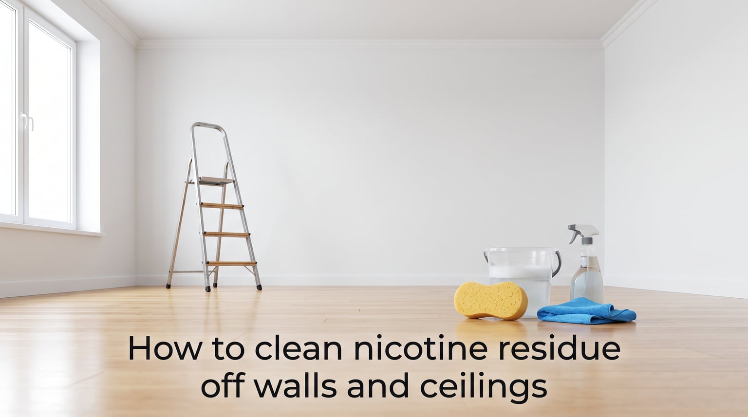 How to clean nicotine residue off walls and ceilings