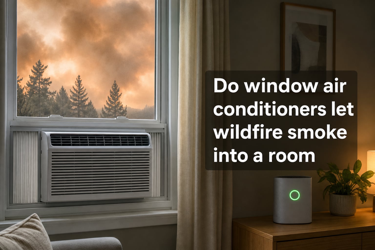 Do window air conditioners let wildfire smoke into a room