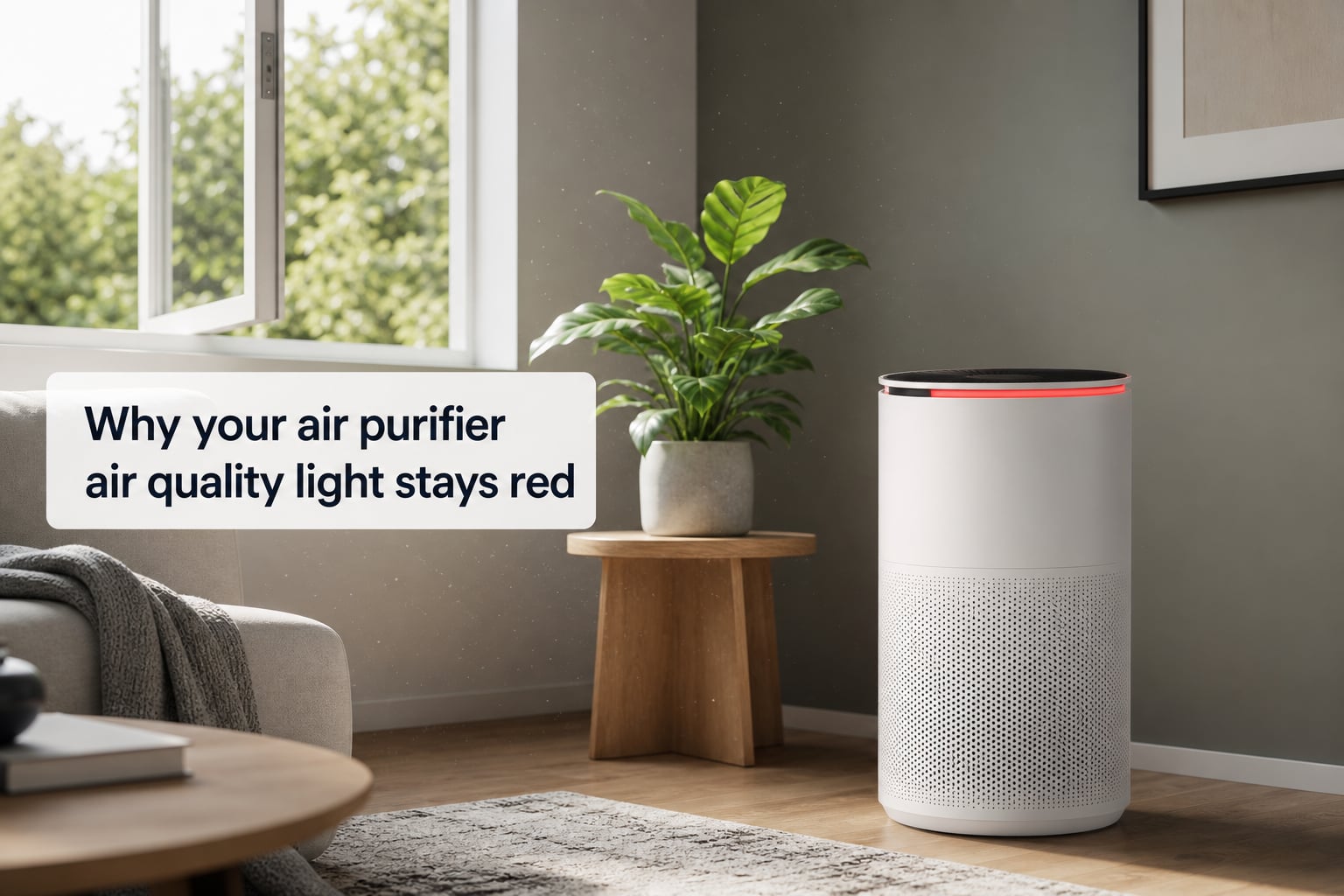 Why your air purifier air quality light stays red