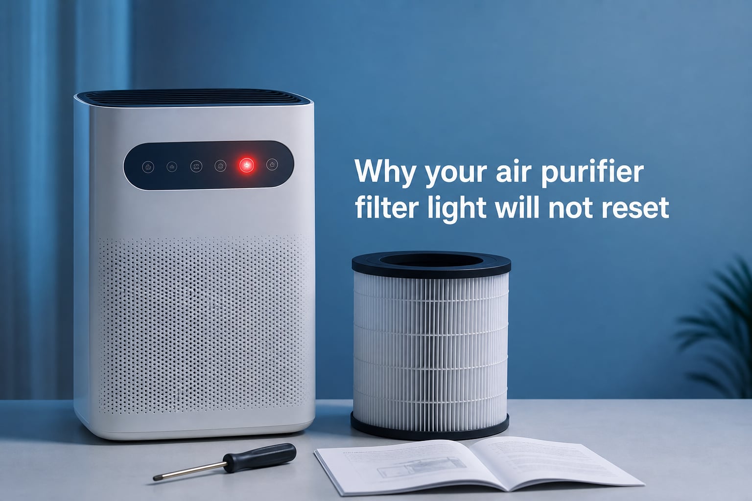 Why your air purifier filter light will not reset