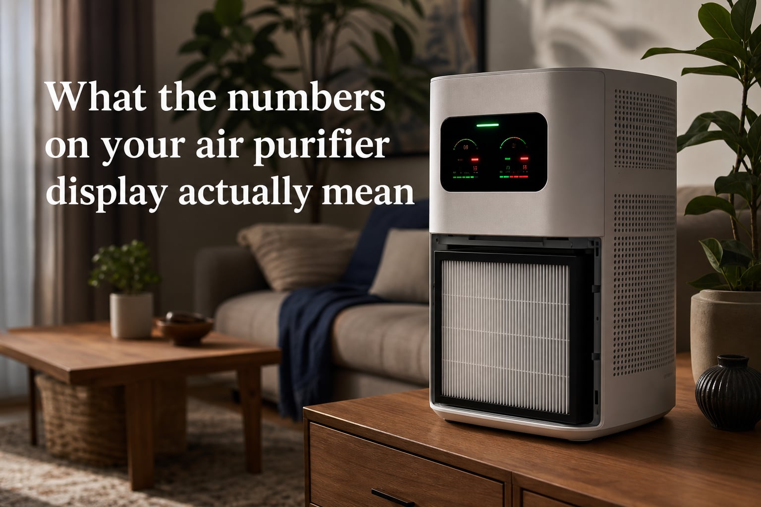 What the numbers on your air purifier display actually mean