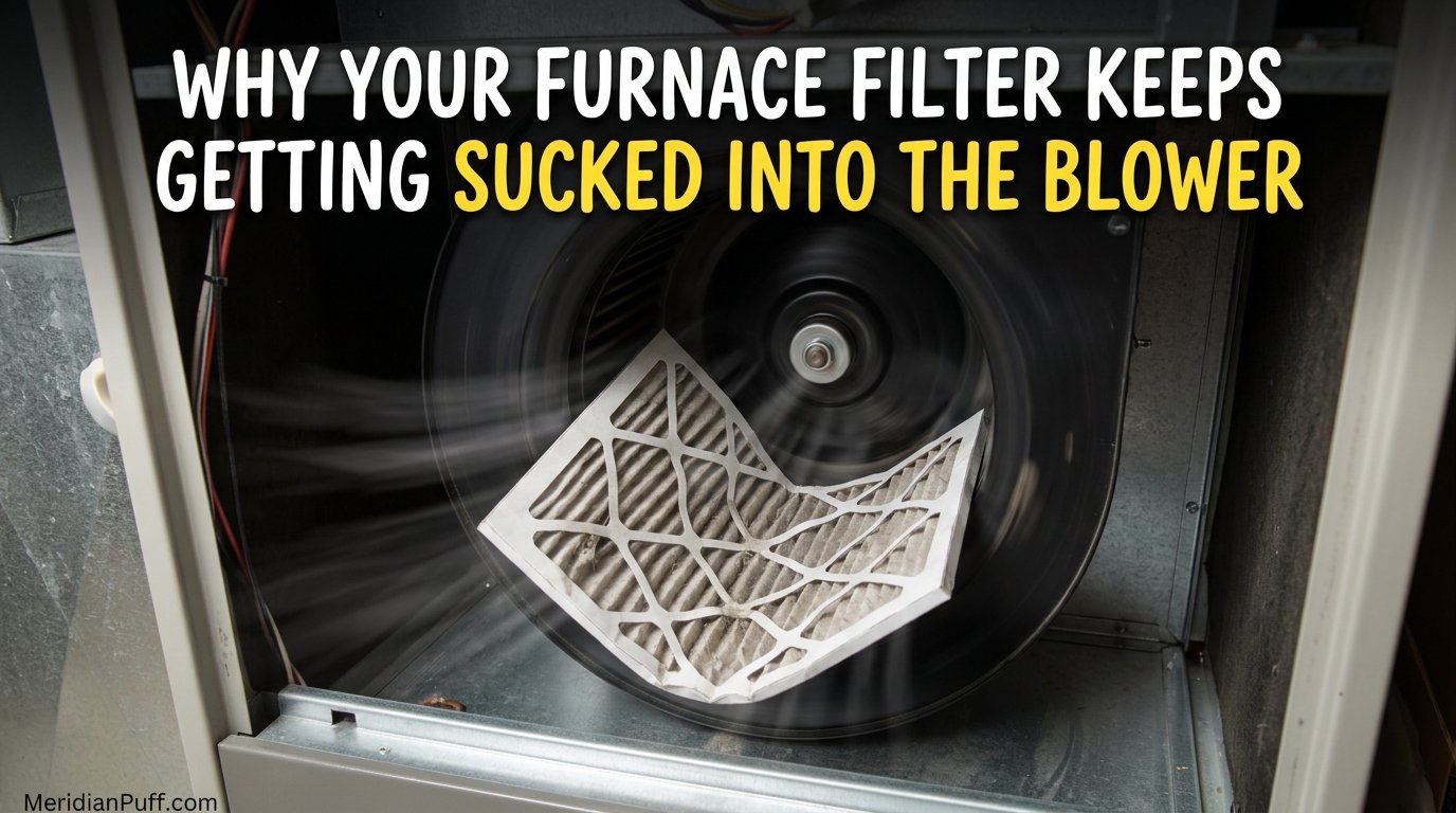 Why your furnace filter keeps getting sucked into the blower