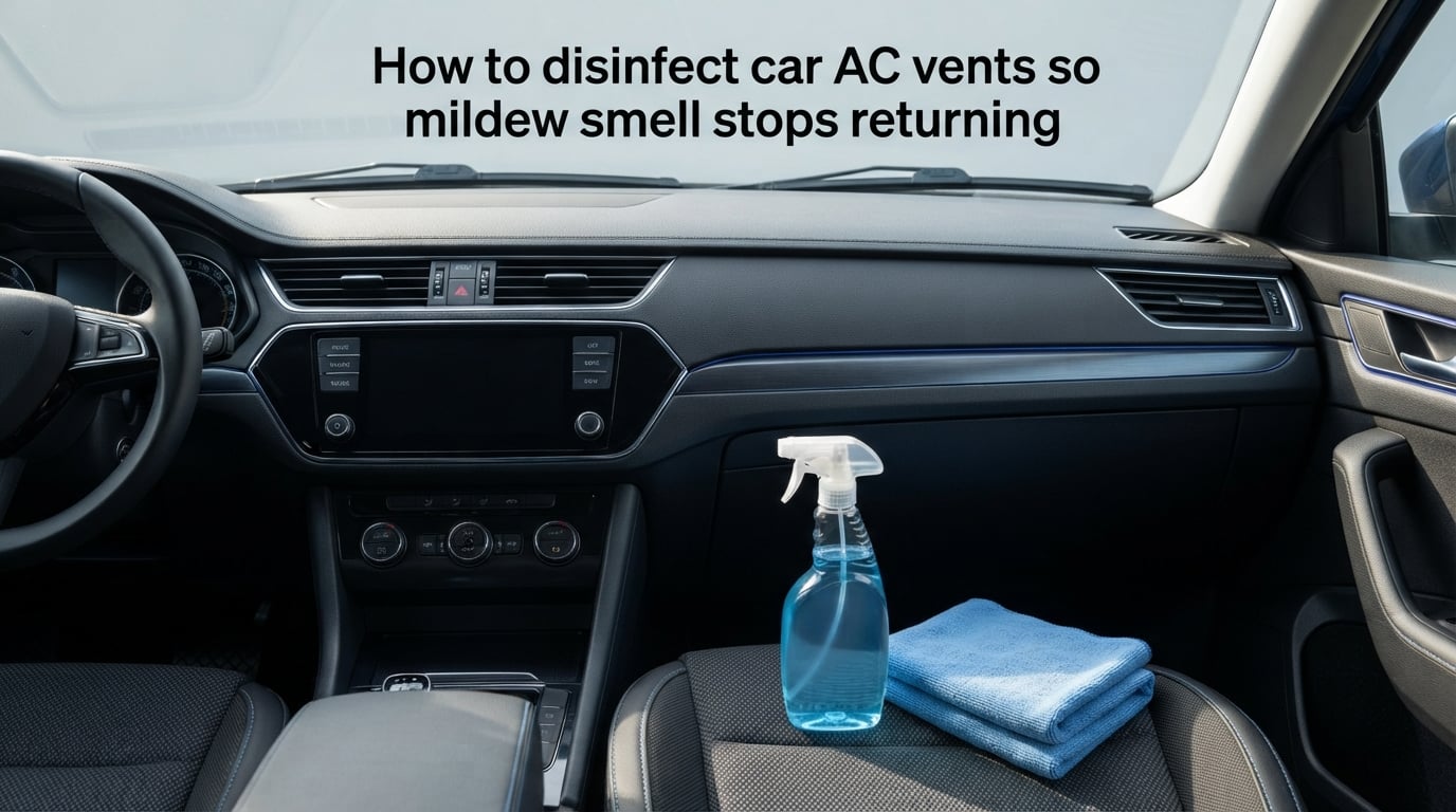 How to disinfect car AC vents so mildew smell stops returning