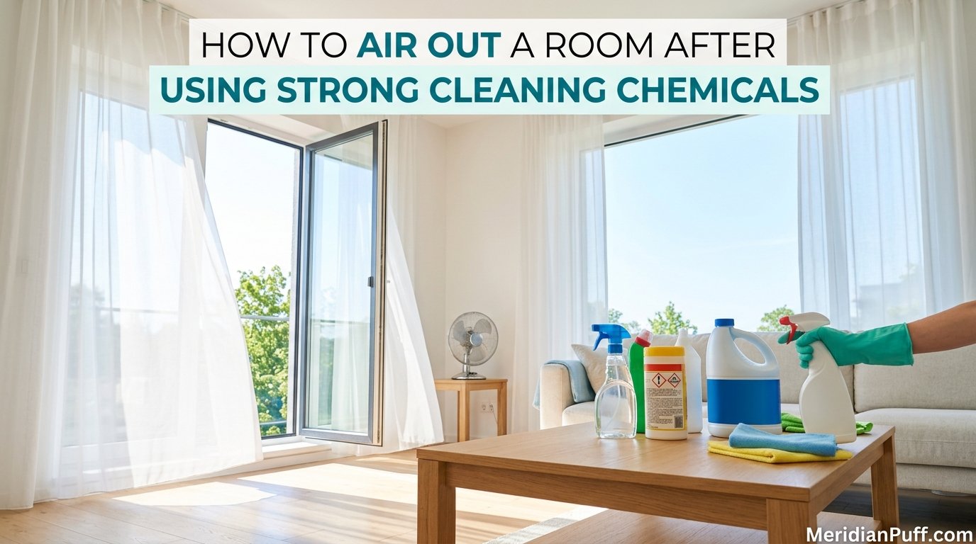 How to air out a room after using strong cleaning chemicals