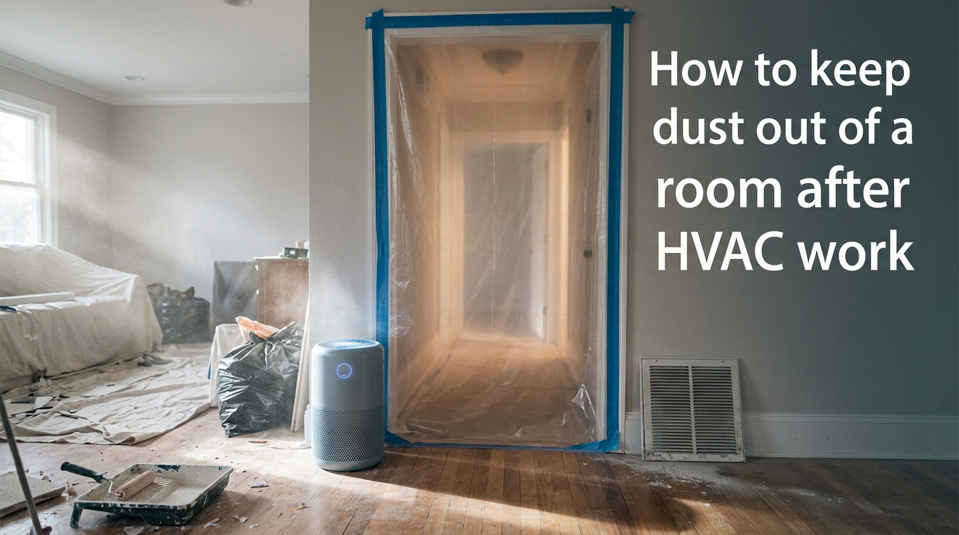 How to keep dust out of a room after HVAC work