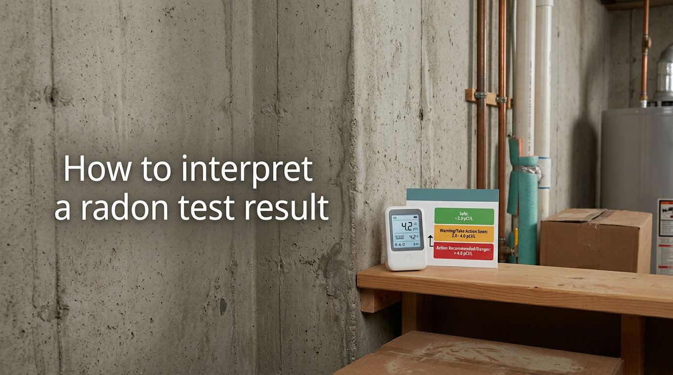 How to interpret a radon test result