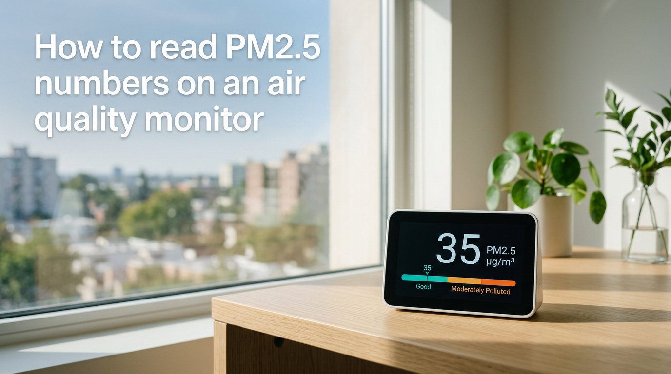 How to read PM2.5 numbers on an air quality monitor