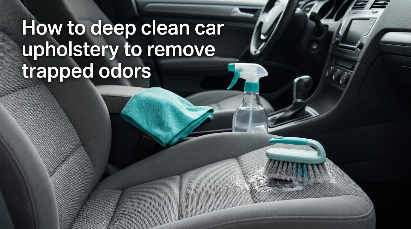 How to deep clean car upholstery to remove trapped odors