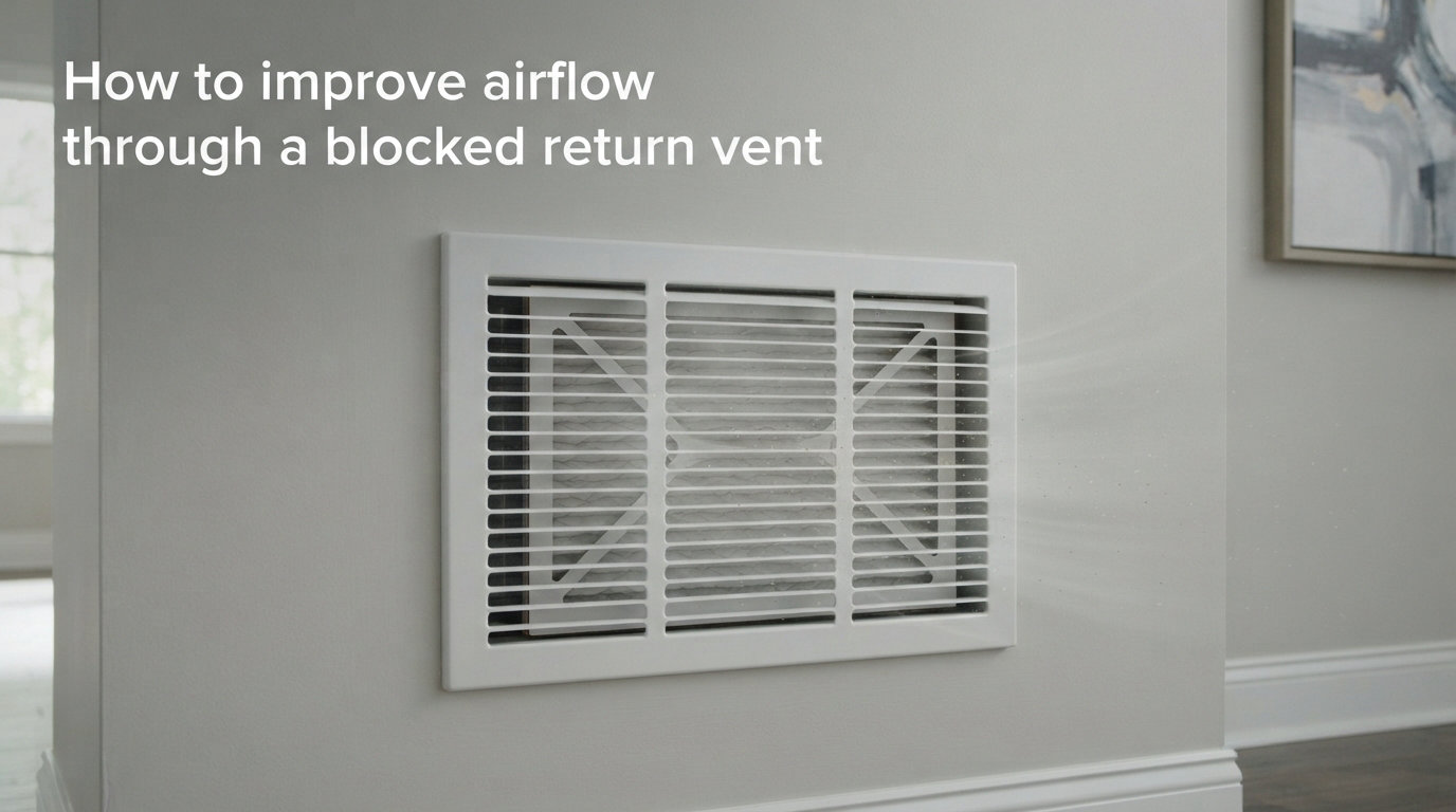 How to improve airflow through a blocked return vent