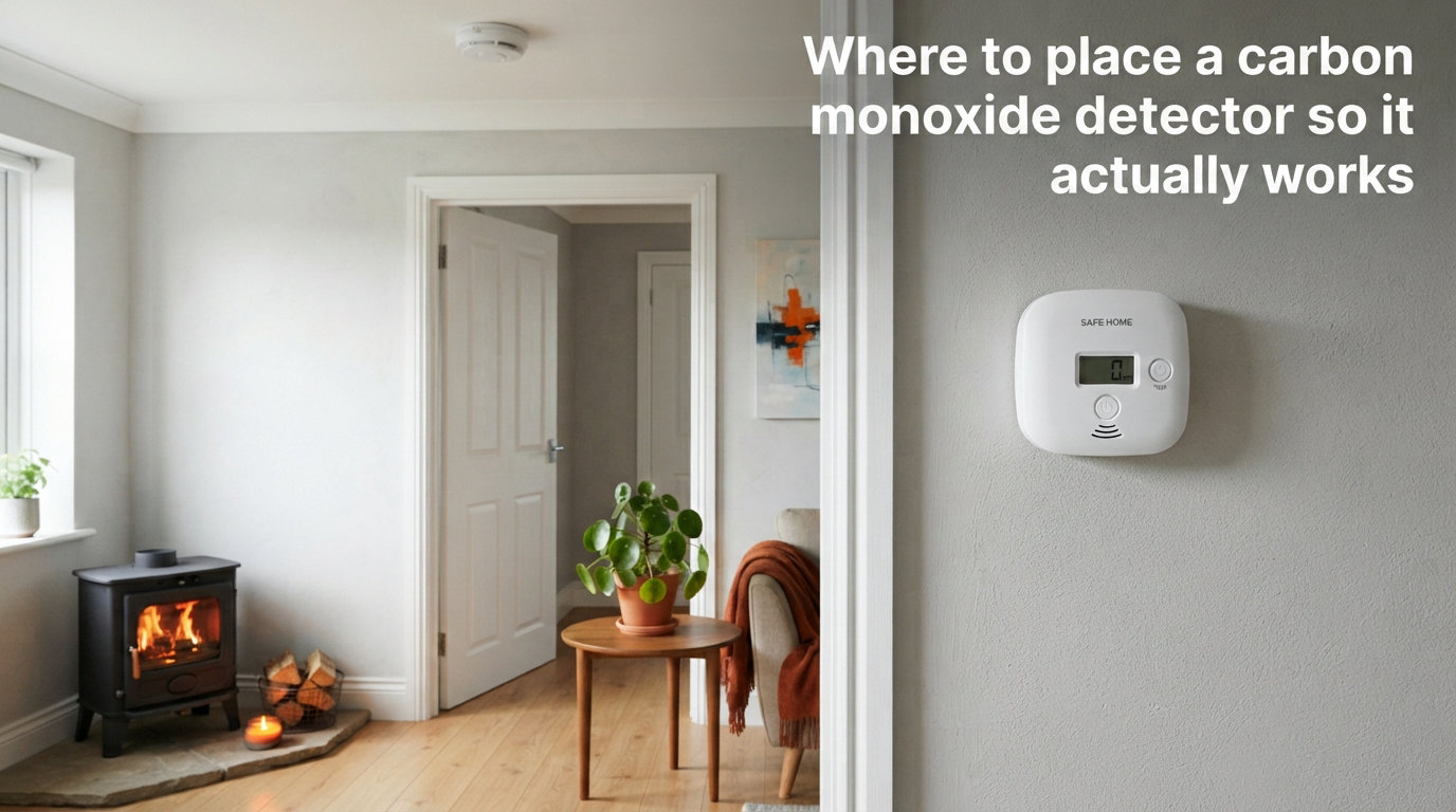 Where to place a carbon monoxide detector so it actually works