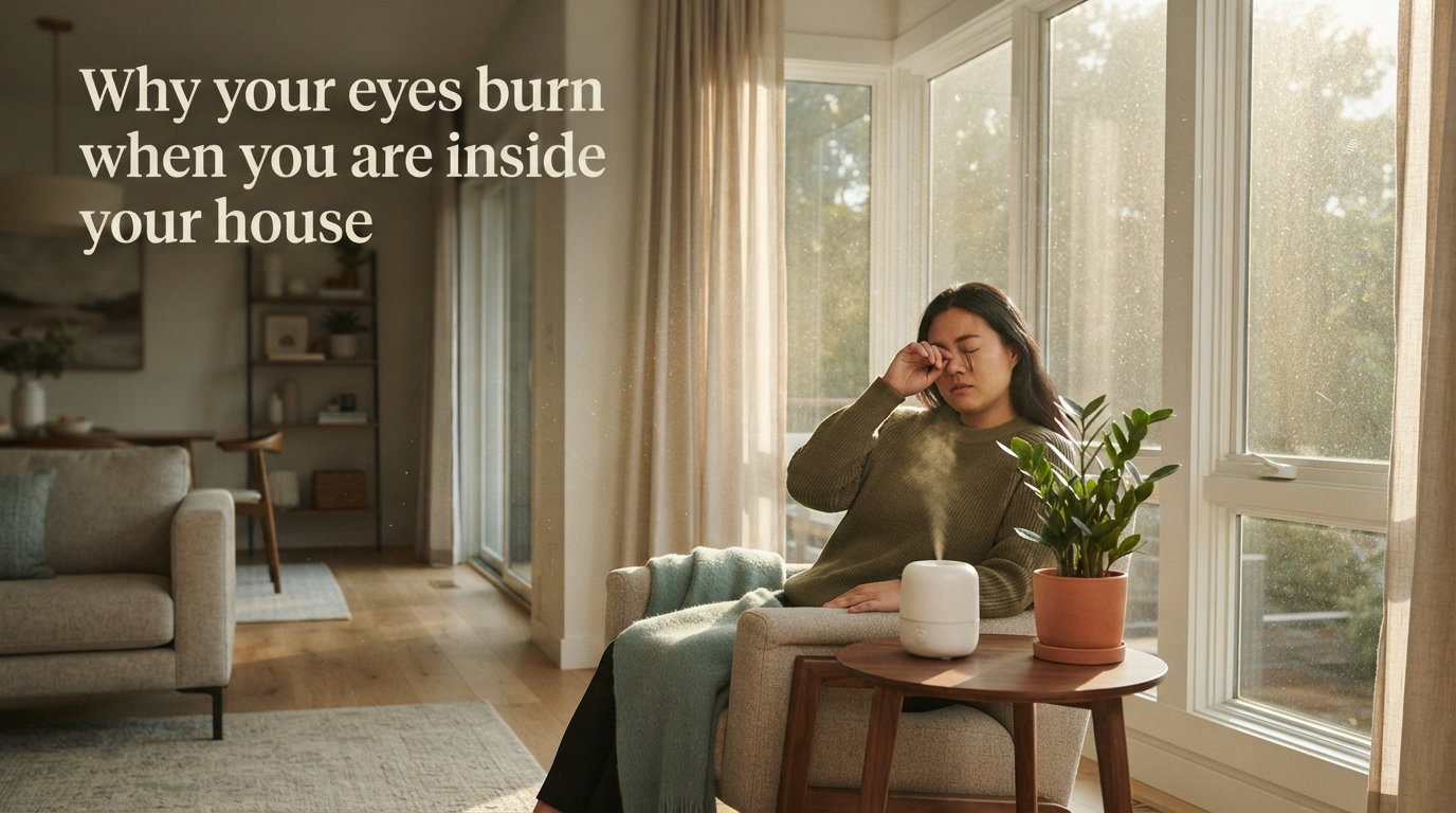 Why your eyes burn when you are inside your house