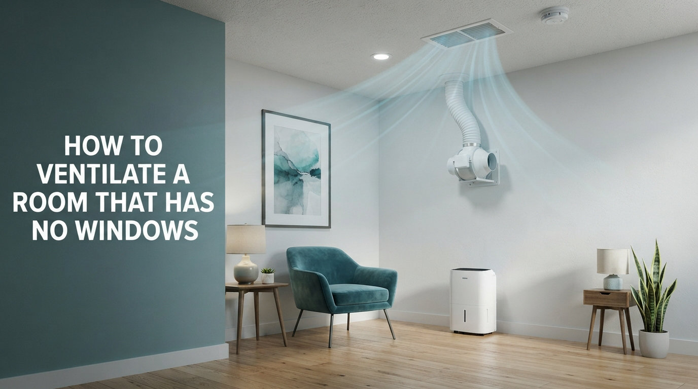 How to ventilate a room that has no windows
