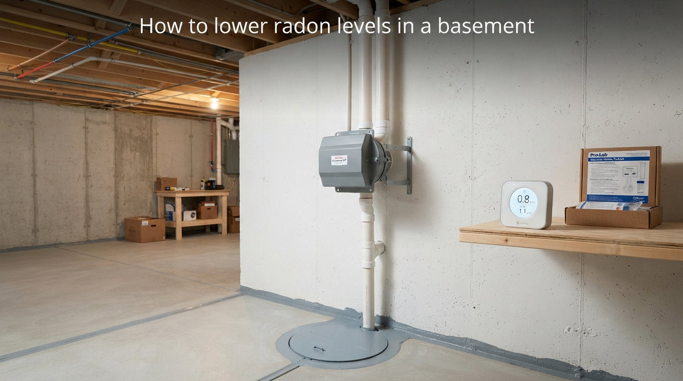How to lower radon levels in a basement