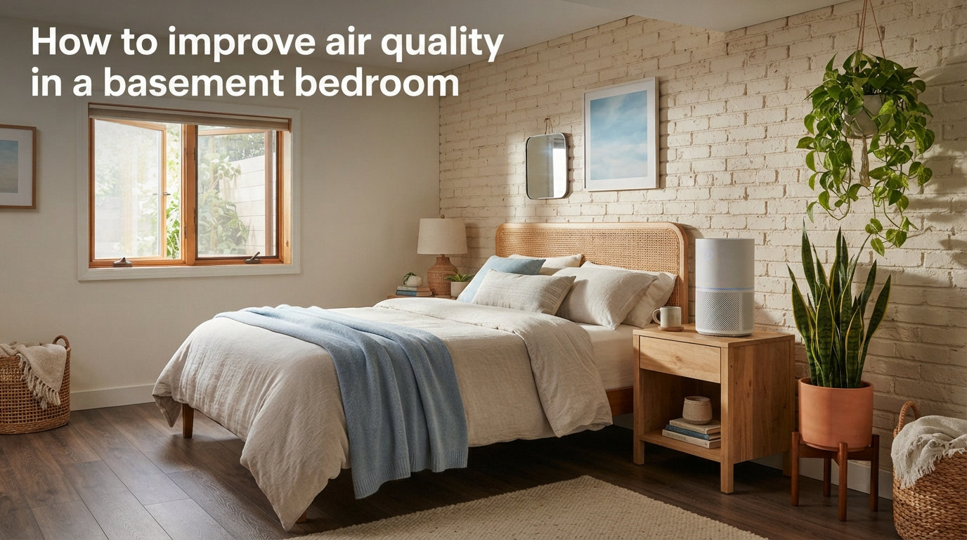 How to improve air quality in a basement bedroom
