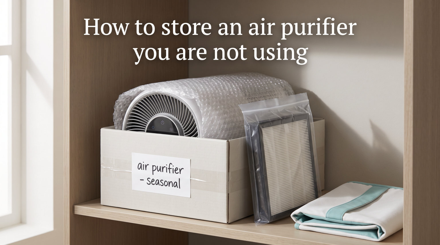 How to store an air purifier you are not using