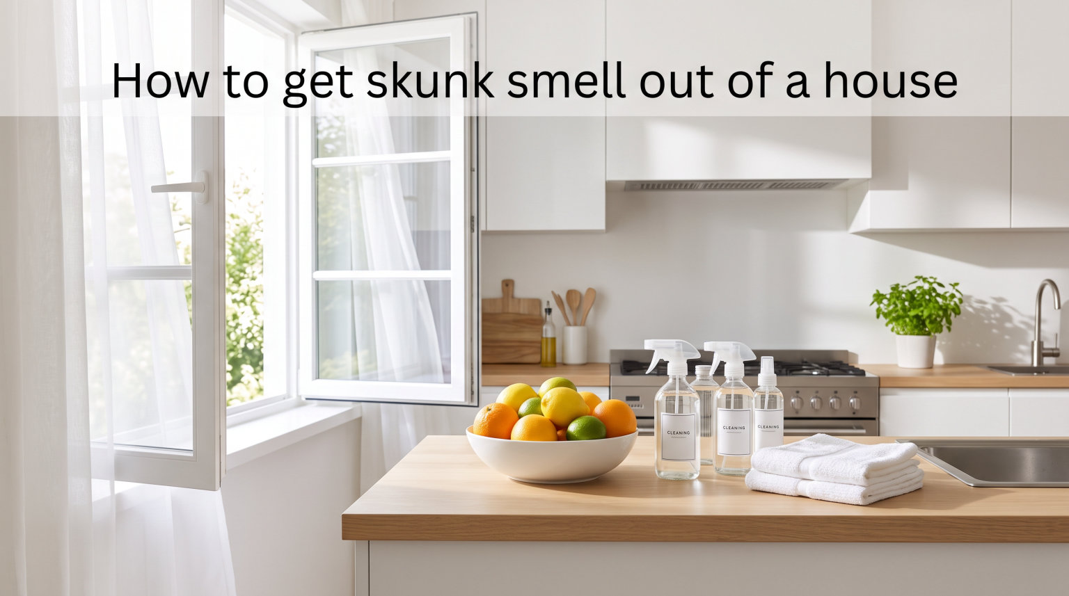 How to get skunk smell out of a house