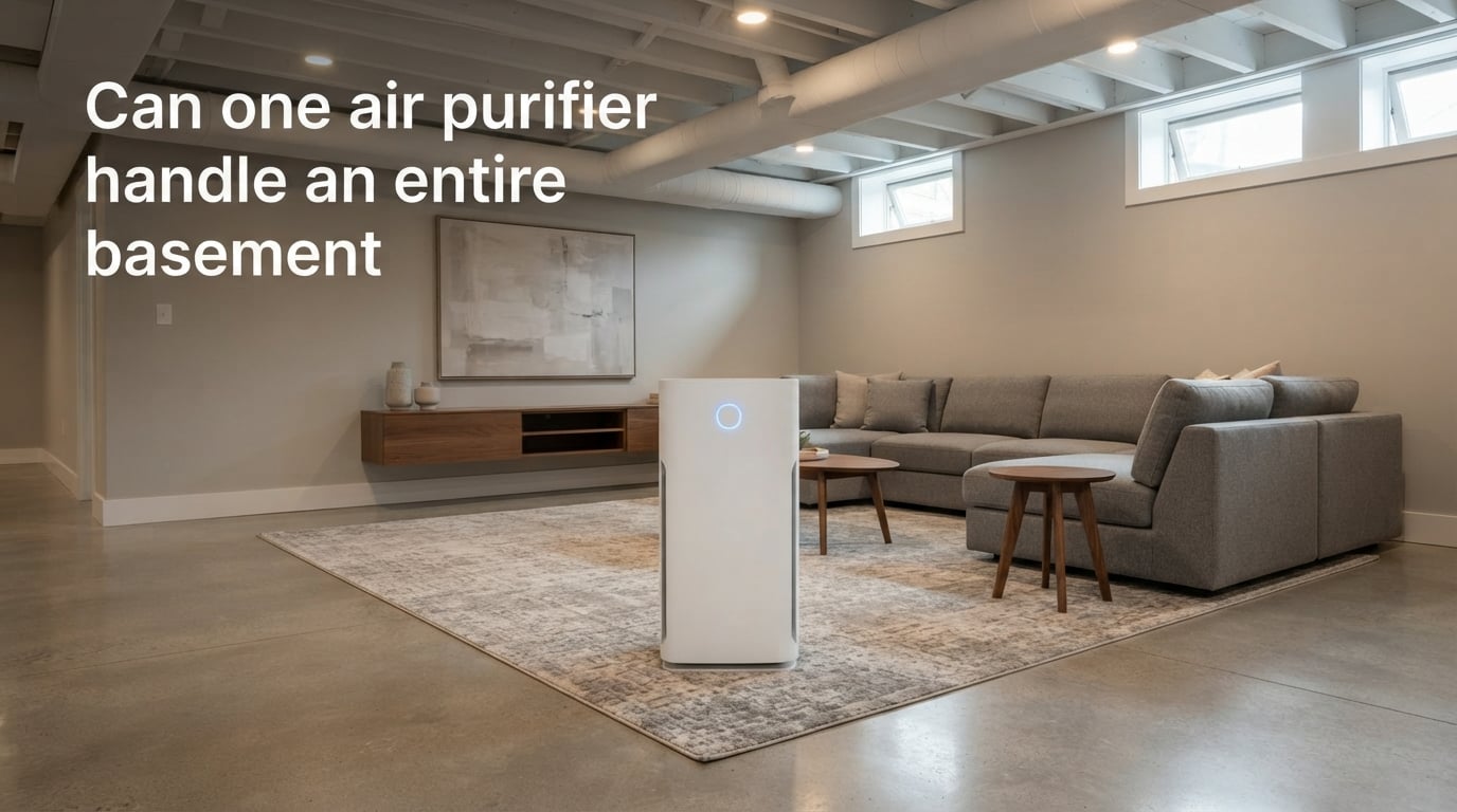 Can one air purifier handle an entire basement