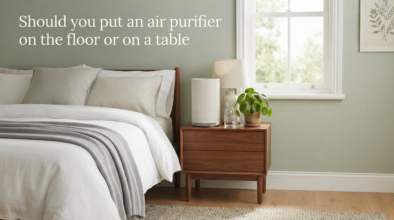 Should you put an air purifier on the floor or on a table