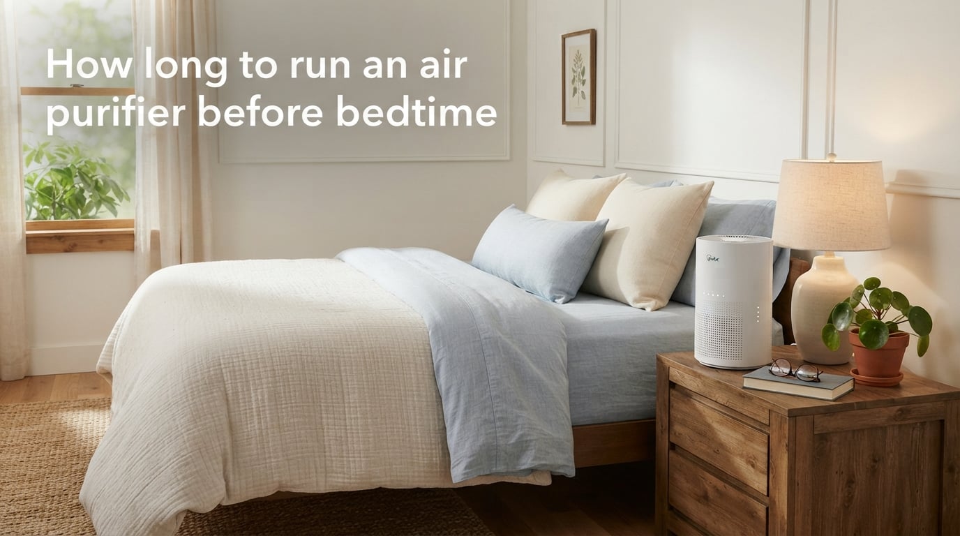 How long to run an air purifier before bedtime