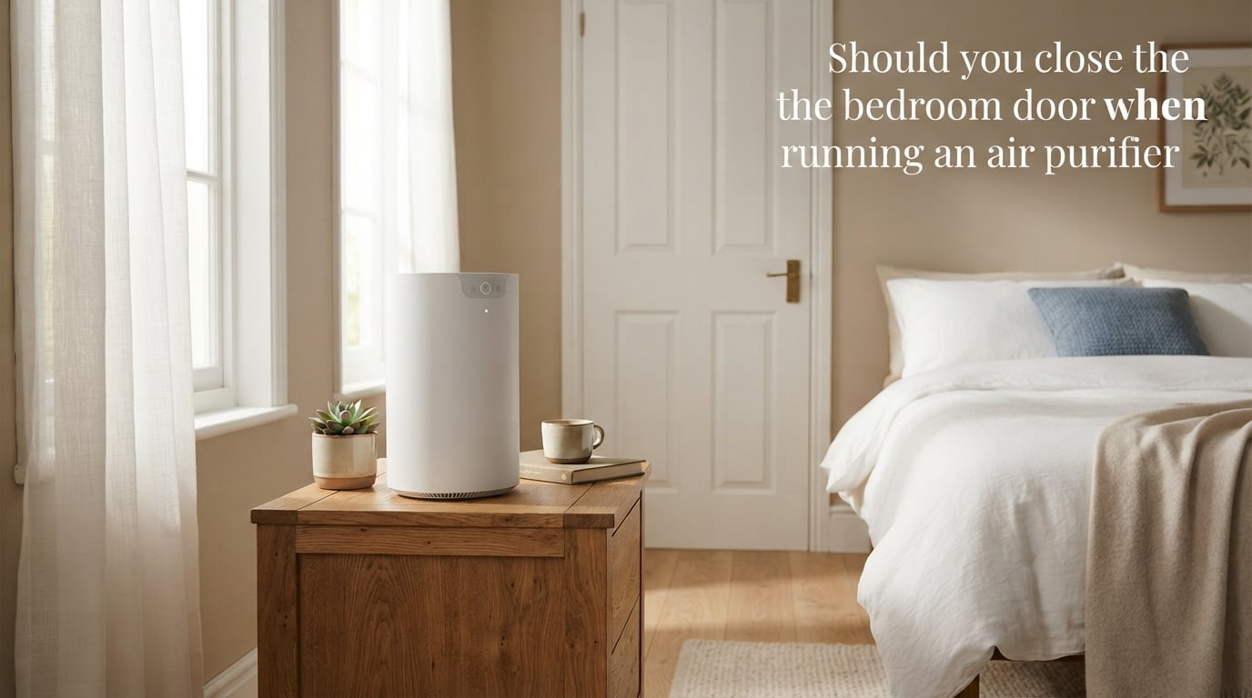 Should you close the bedroom door when running an air purifier