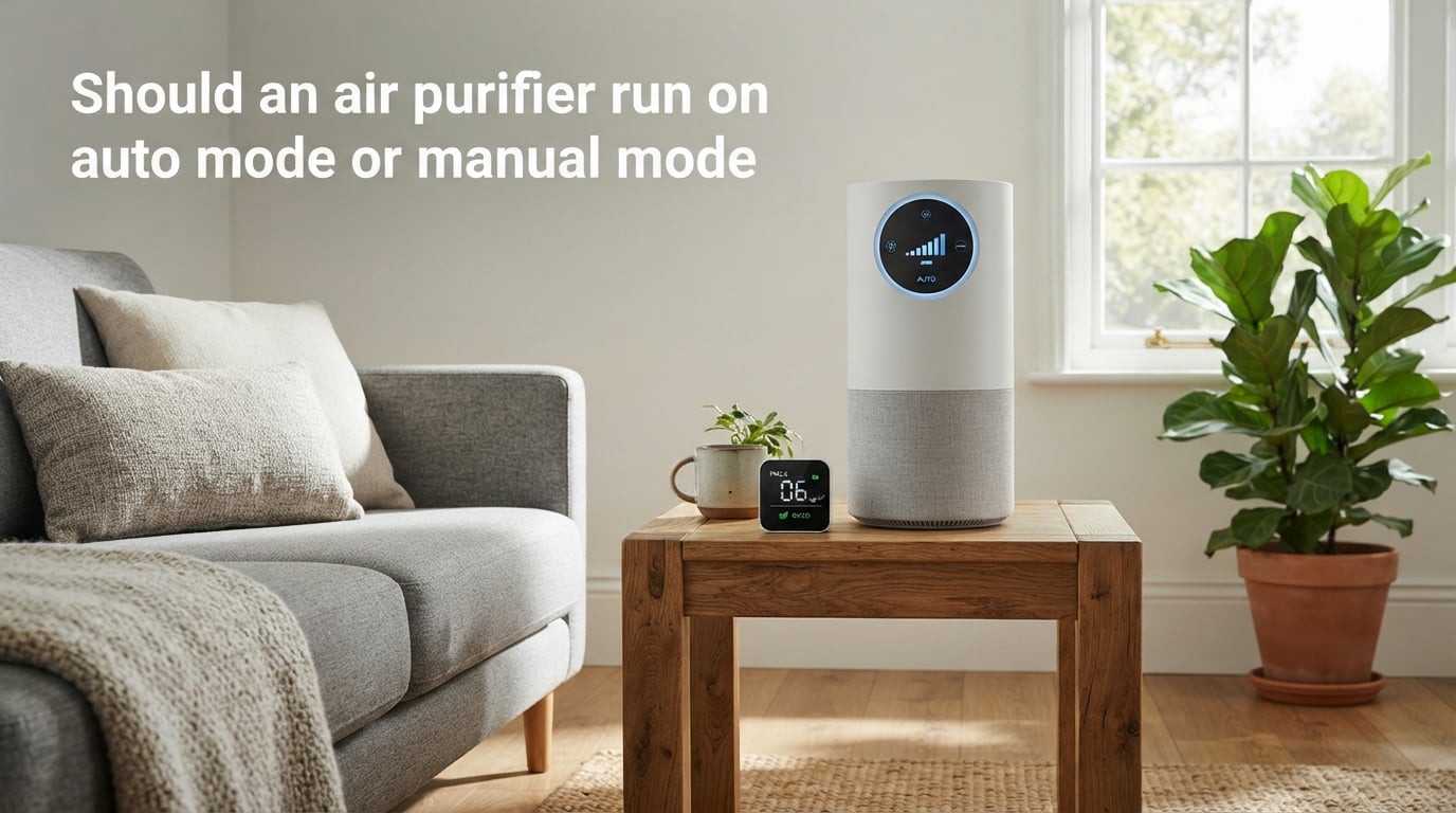 Should an air purifier run on auto mode or manual mode