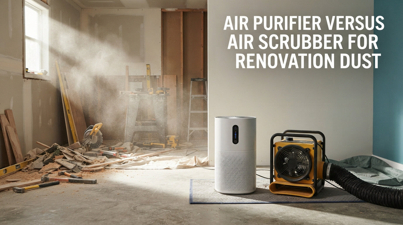Air purifier versus air scrubber for renovation dust