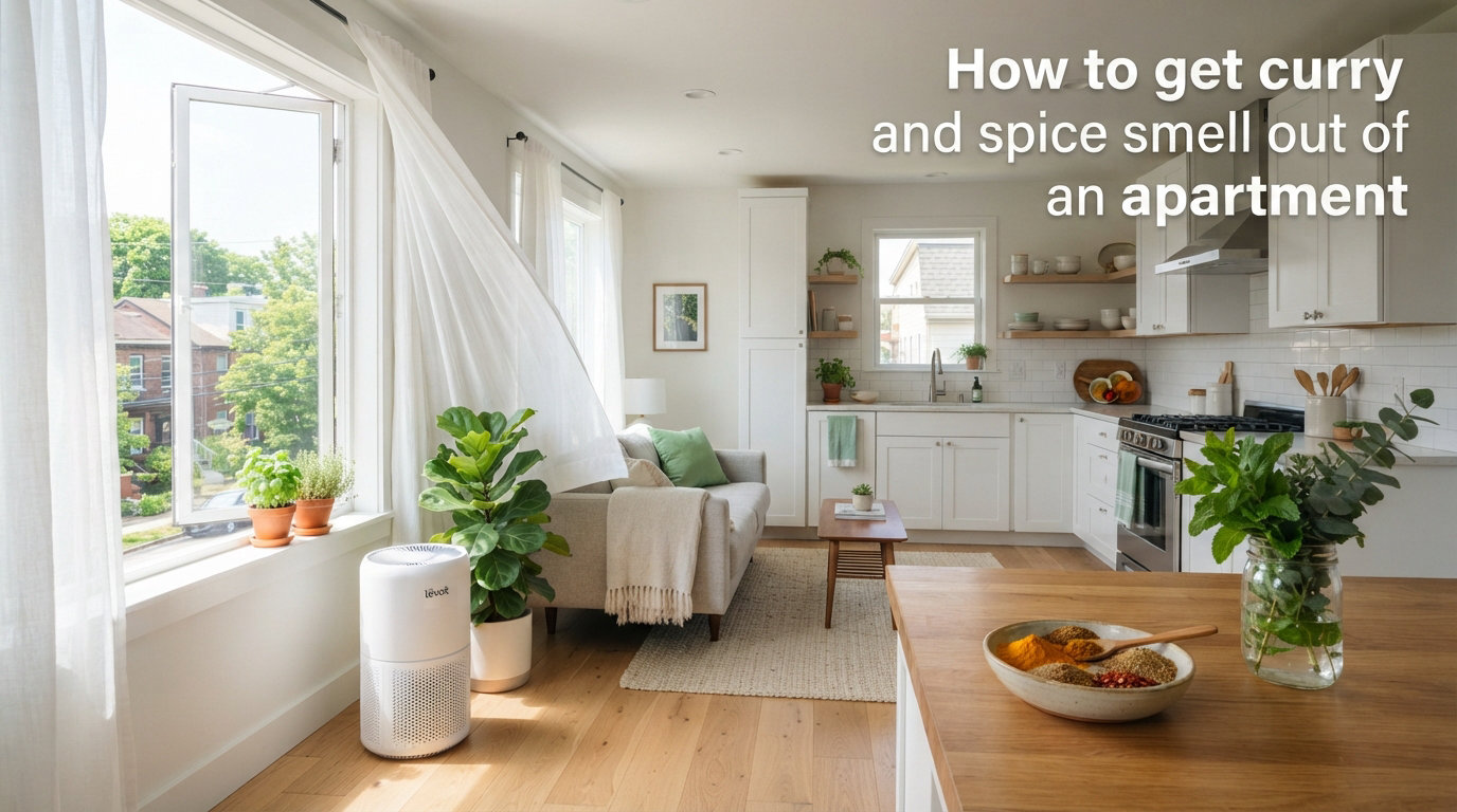 How to get curry and spice smell out of an apartment