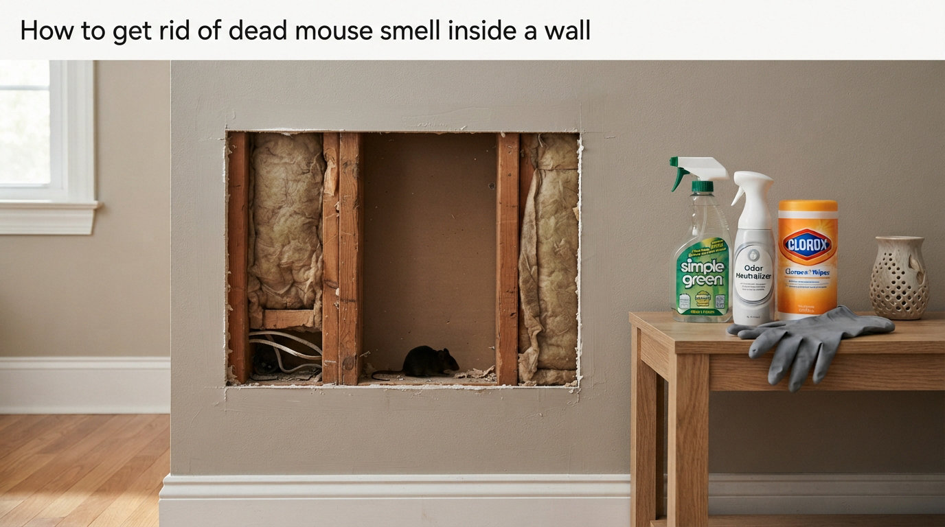 How to get rid of dead mouse smell inside a wall