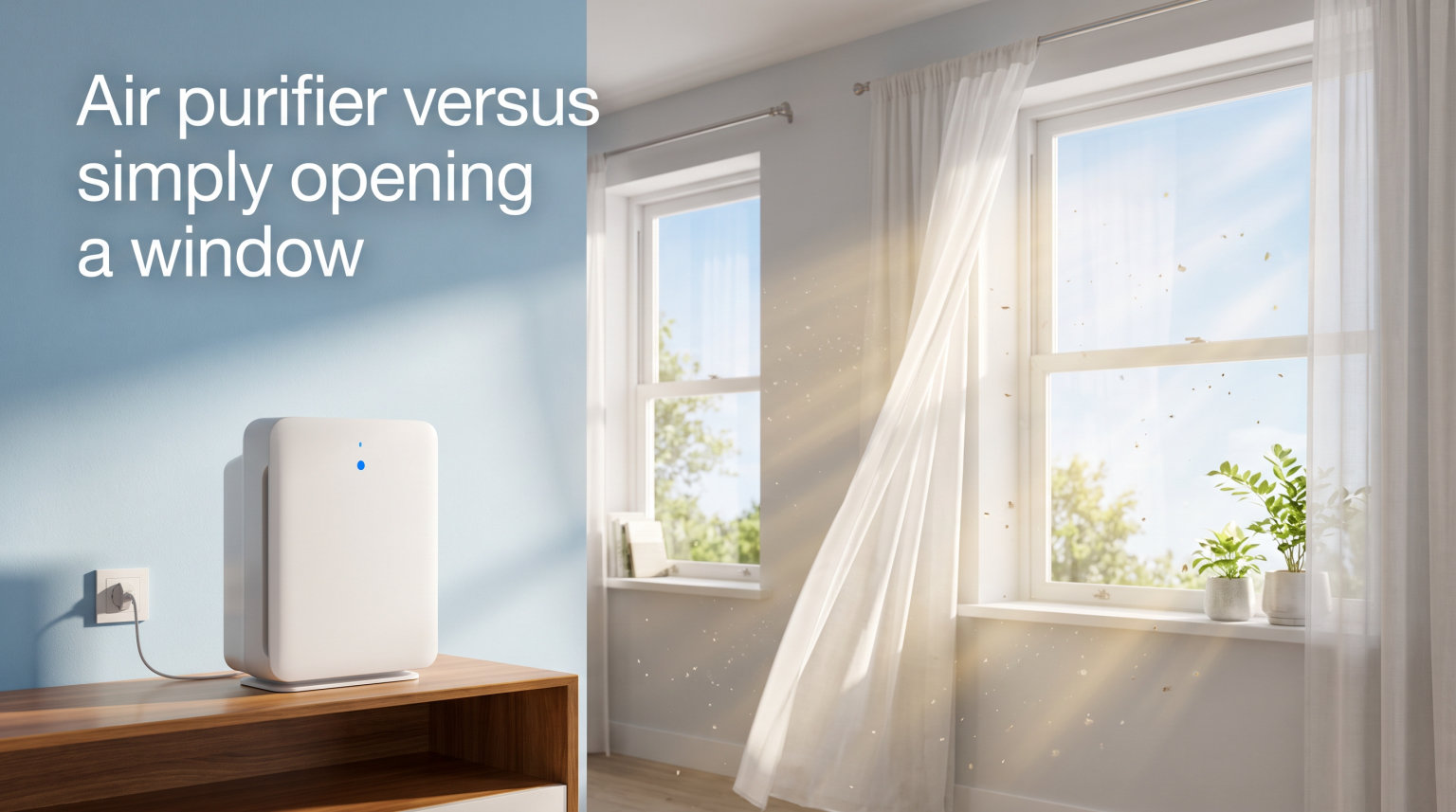 Air purifier versus simply opening a window
