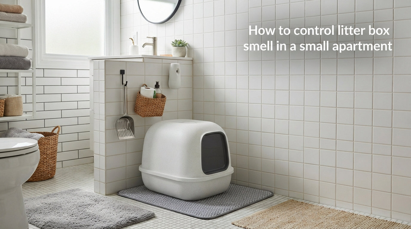 How to control litter box smell in a small apartment