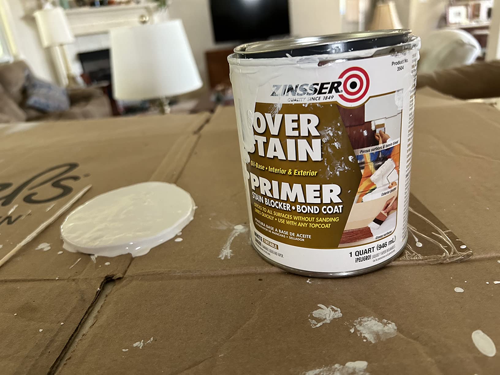 Zinsser Cover-Stain Stain-Blocking Primer, Quart customer photo 1