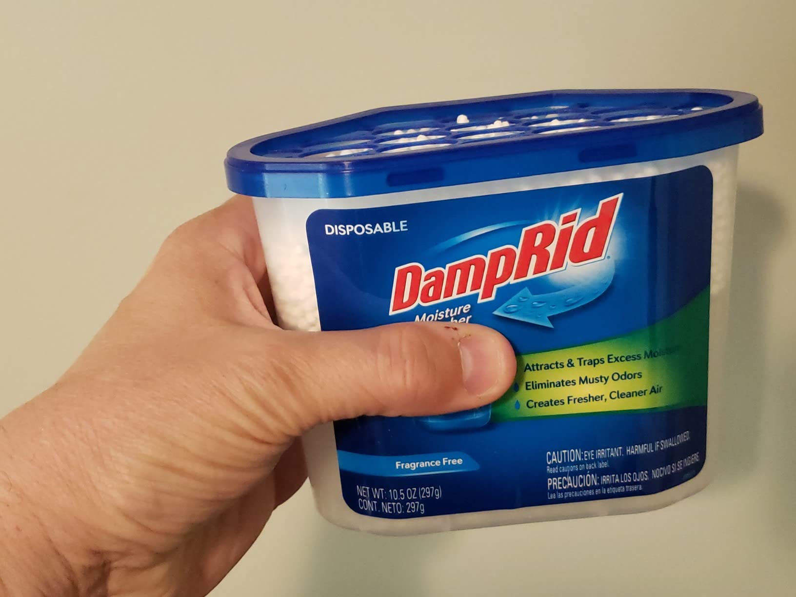 DampRid FG100 Unscented Disposable Moisture Absorber, 10.5-Ounce,White customer photo 2