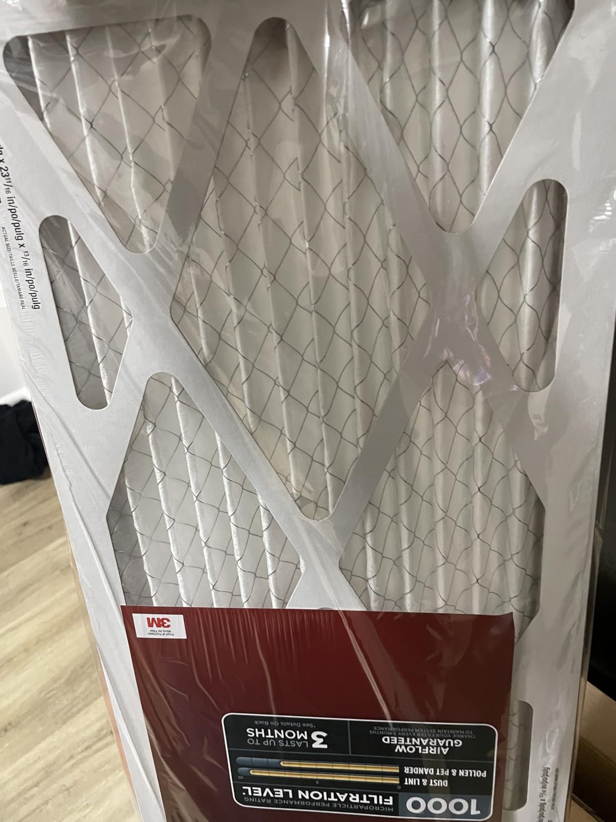 Filtrete 16x25x1 Air Filter, MERV 11, MPR 1000, Allergens & Pet Dander, 3-Month AC and Furnace Filters, Cleaner Air, Reliable Airflow, 2 HVAC Filters (Actual Size 15.68 x 24.68 x 0.81 in) customer photo 2