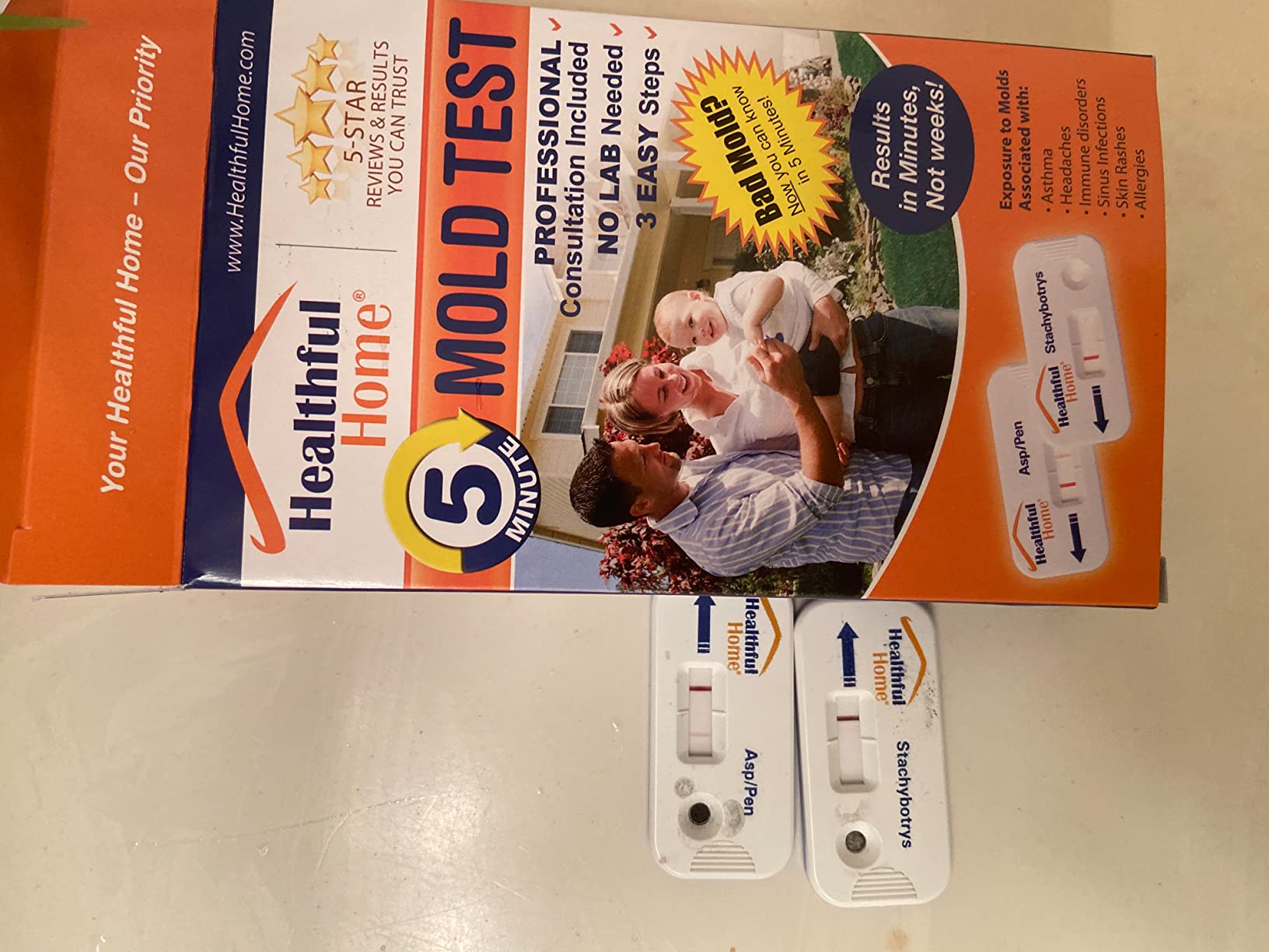 Healthful Home 5-Minute Mold Test Kit - Easy At-Home Mold Detection for Aspergillus/Penicillium & Stachybotrys, DIY Testing for Indoor Air & Moist Areas, No Lab Required customer photo 2