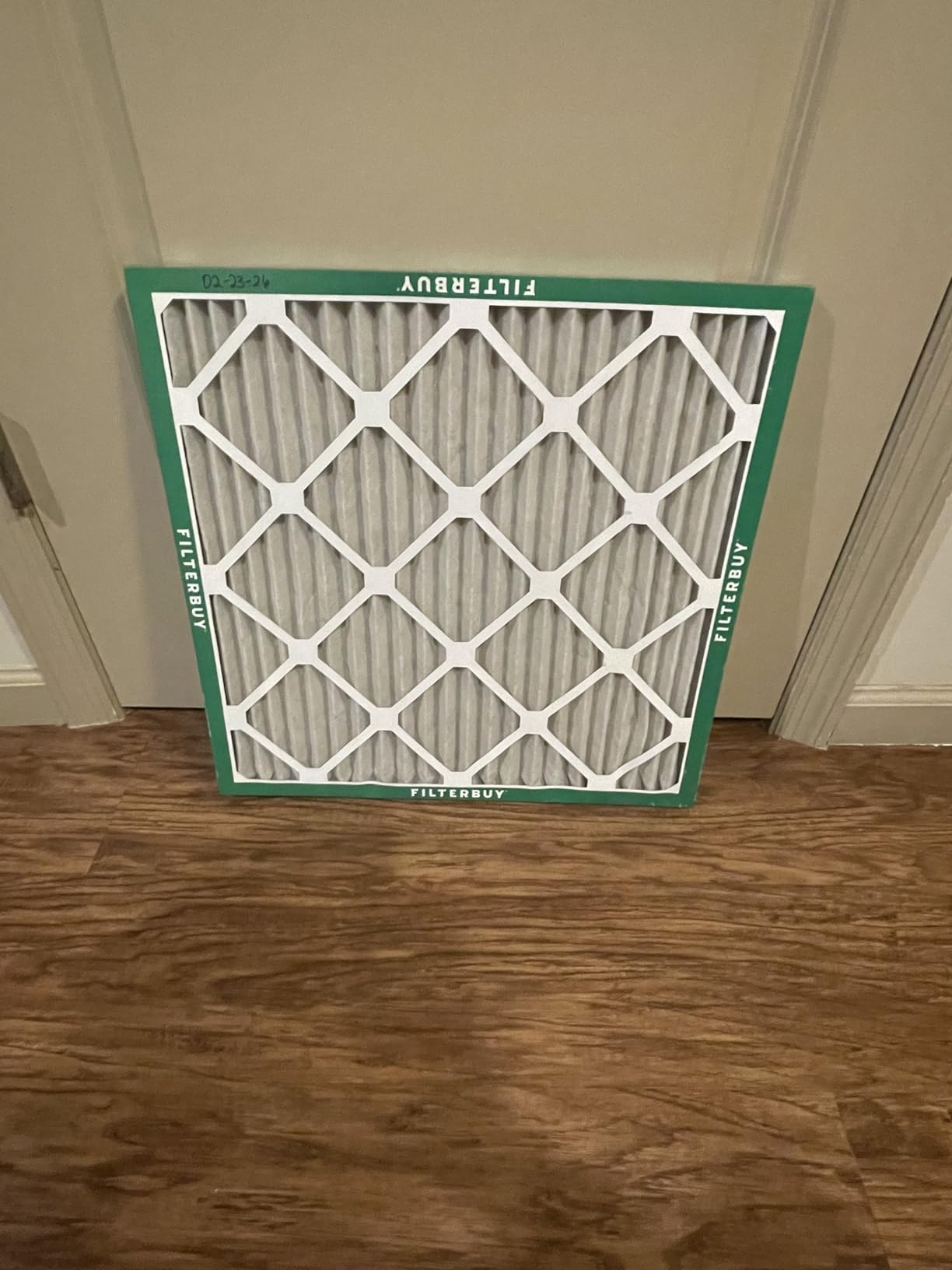 Filterbuy 20x20x1 Air Filter MERV 8 Dust & Allergy Defense (4-Pack) | Electrostatic Pleated HVAC AC Furnace Filters Replacement, Made in USA (Actual Size: 19.50 x 19.50 x 0.75) customer photo 2