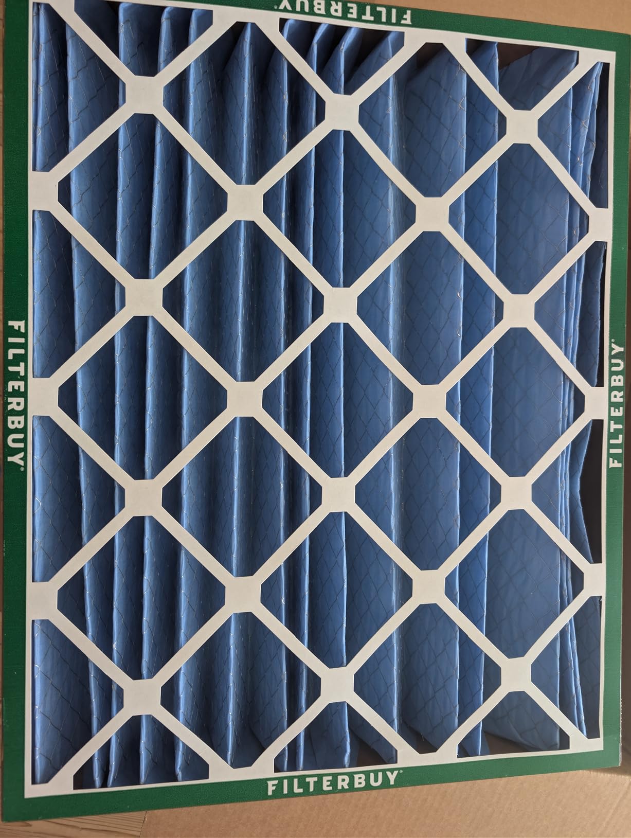 Filterbuy 20x25x4 Air Filter MERV 13 Smoke & Allergy Defense (2-Pack), Electrostatic Pleated HVAC AC Furnace Filters, Made in USA customer photo 1