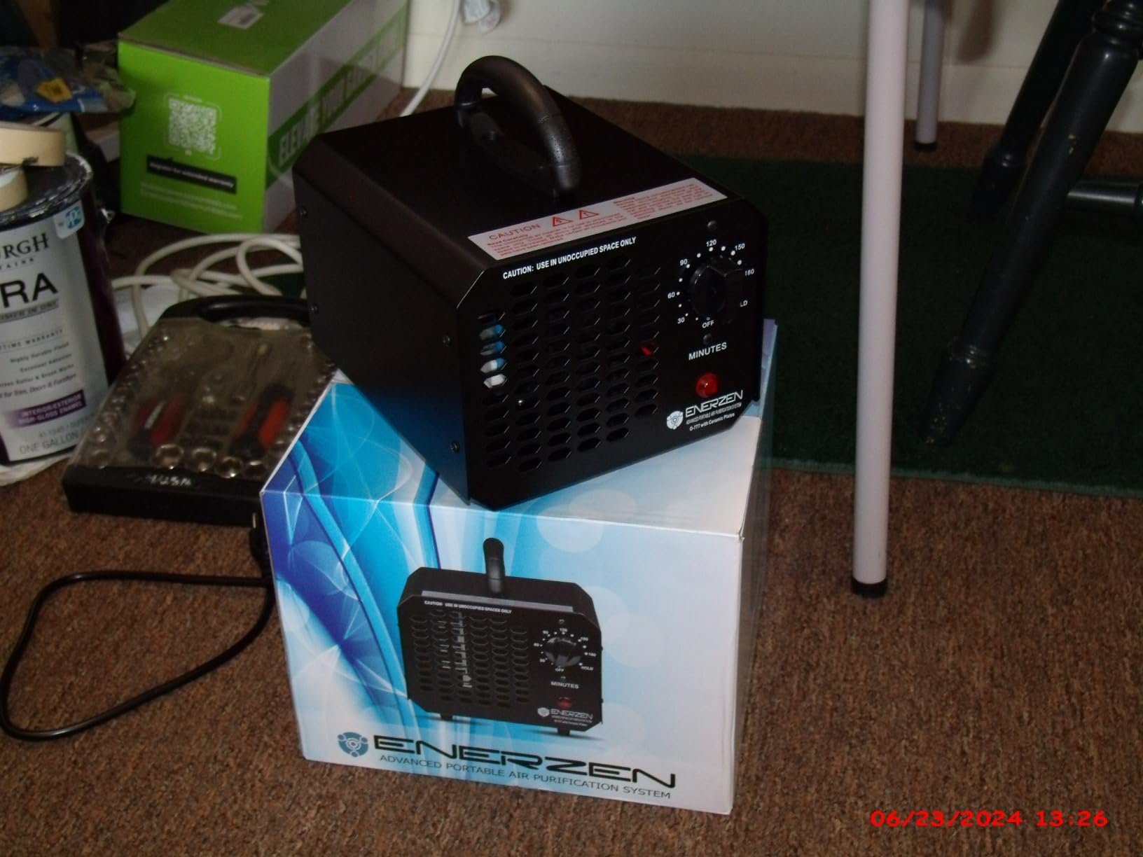 Enerzen Ozone Generator 60,000mg Industrial O3 Air Purifier Deodorizer (60,000mg - Black) customer photo 2