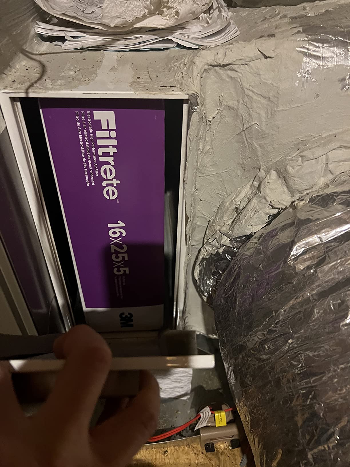 Filtrete 20x25x5 Air Filter MERV 12, MPR 1550 Certified Asthma & Allergy Friendly 1-Pack, Fits Trion AirBear, AC Furnace HVAC Filters, Pleated Electrostatic (Actual Size 19.56 x 24.13 x 4.75 in) customer photo 1