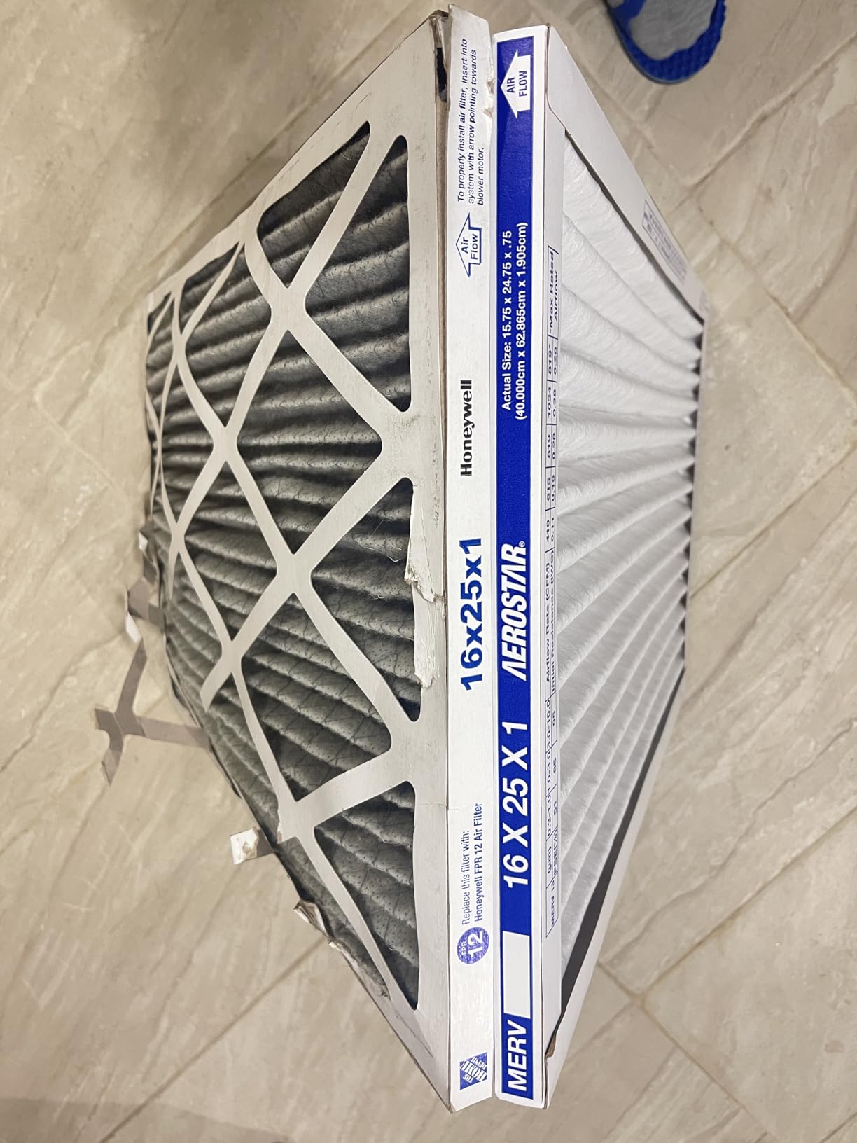 Aerostar Air Filter 16x25x1 MERV 13 AC Filter, HVAC, Furnace Filter, 6 Pack - Allergies, Dust, Pet Dander & Smoke MERV 13 customer photo 1