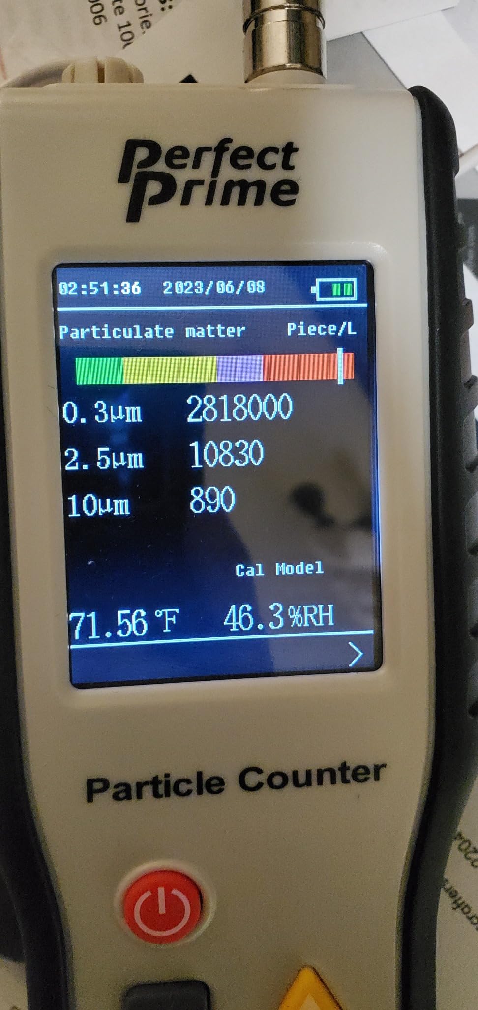 PerfectPrime AQ9600, PM 0.3/2.5/10 Μm Air Quality Particle/Dust Detector/Counter customer photo 1
