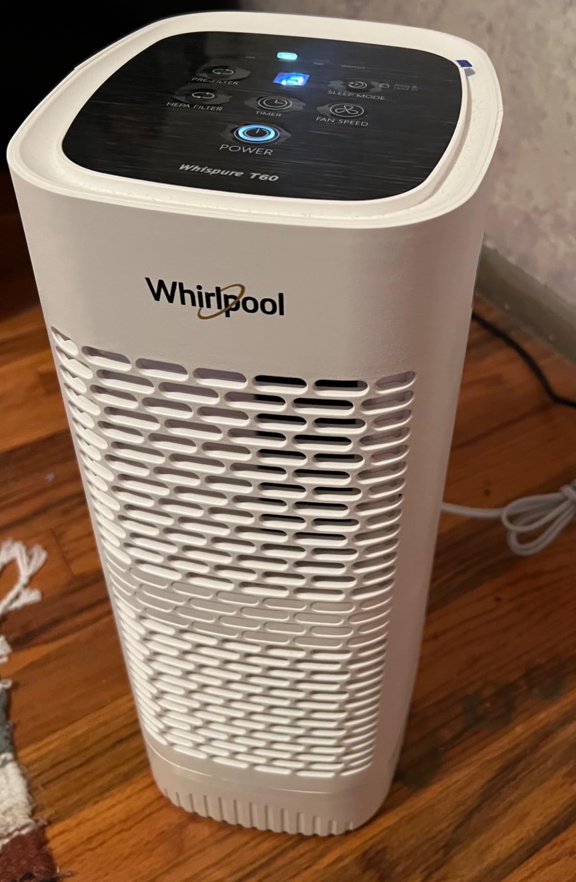Whirlpool WPT80B Whispure True HEPA Air Purifier, Activated Carbon Advanced Anti-Bacteria, Ideal for Allergies, Odors, Pet Dander, Mold, Smoke, Wildfire, and Germs, Black customer photo 1