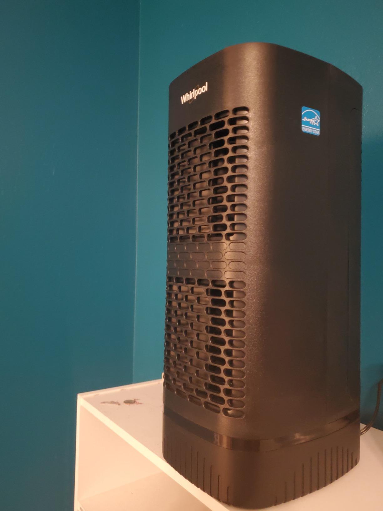 Whirlpool Whispure True Hepa Air Purifier, Activated Carbon Advanced Anti-Bacteria, Ideal for Allergies, Odors, Pet Dander, Mold, Smoke, Wildfire, and Germs, Medium, Black customer photo 1