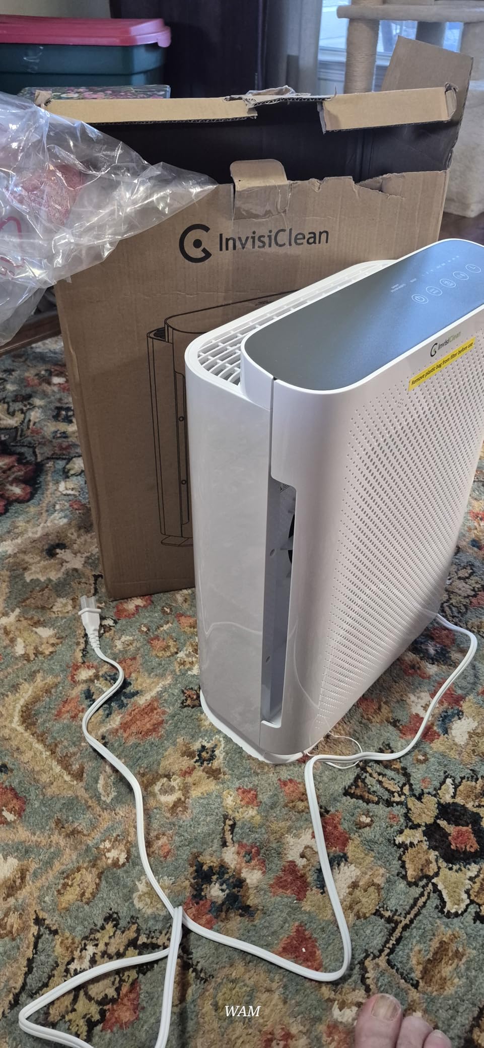 Air Purifier for Home Allergies & Pets | 4-in-1 H13 True HEPA Filter/Ionizer/Carbon + UV Light | Portable Air Purifiers for Large Room & Bedroom Odor Elimination - InvisiClean Aura II customer photo 2