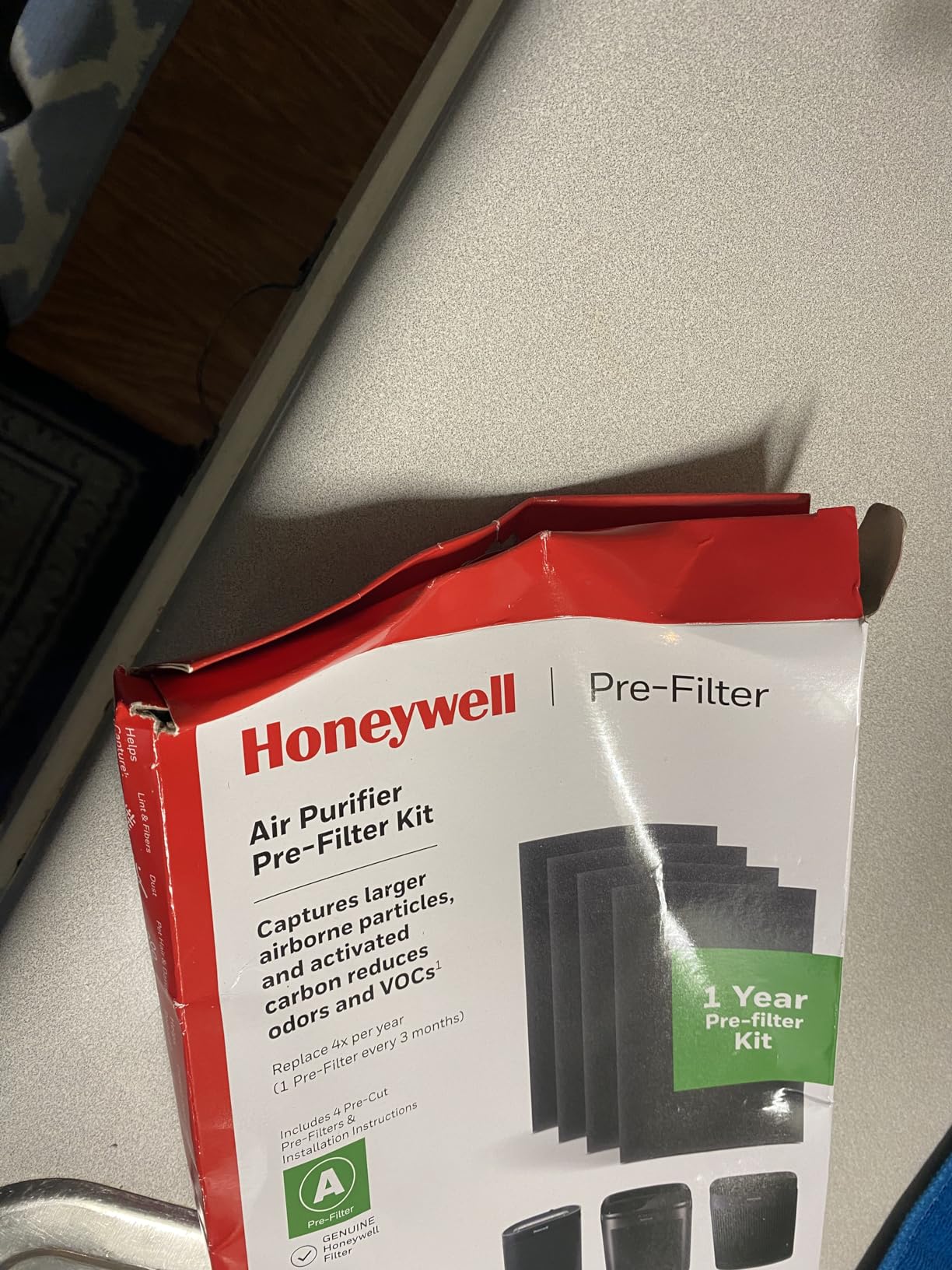 Honeywell Air Purifier Carbon Pre-Filter, HRF-A100 4 Count (Pack of 1) customer photo 1