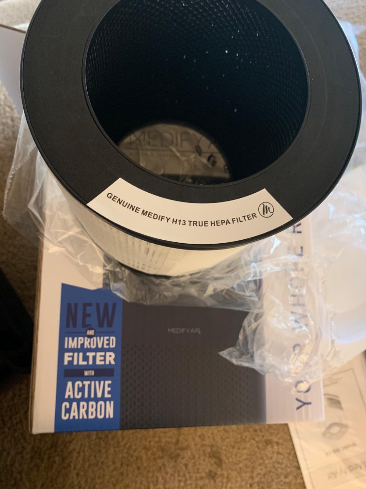 Medify MA-14 Air Purifier with HEPA Filter | 470 ft² per Hour for Smoke, Odors, Pollen, Pets | Removal to 0.3 Microns | Black, 1-Pack customer photo 2